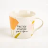 Tasse mit Goldveredelung Einatmen Ausatmen Genießen 420ml von Grafik Werkstatt