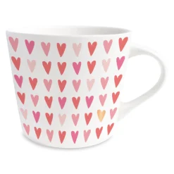 Tasse mit Goldveredelung Herzchen rot rosa gold 420ml von Grafik Werkstatt