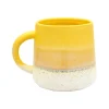 Tasse Mojave glasiert aus Steinzeug gelb weiß 350ml von Sass & Belle