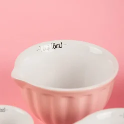 Tassen Messbecher Set 4 Teilig Porzellan Pastell Töne