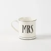 Tasse Porzellan weiß MRS oder MR 400ml