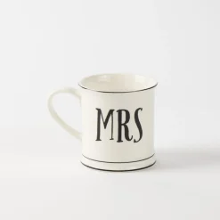 Tasse Porzellan weiß MRS oder MR 400ml