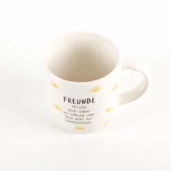 Tasse "Freunde..." mit Sonnenschein aus Porzellan 300ml von Grafik Werkstatt
