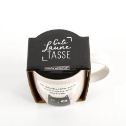 Tasse "Ich beobachte euch...!" Katze aus Porzellan 300ml von Grafik Werkstatt