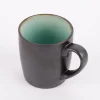 Tasse reactive glaze reaktive Glasur schwarz türkis 12x9cm