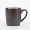 Tasse reactive glaze reaktive Glasur schwarz hellgrau 12x9cm