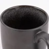 Tasse reactive glaze reaktive Glasur schwarz 12x9cm