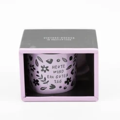 Tasse Vintage Heute wird ein guter Tag Keramik im Emaille-Look 400ml von Grafik Werkstatt