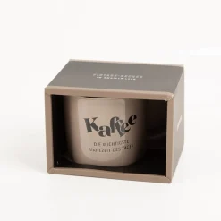 Tasse Vintage Kaffee Mahlzeit Keramik im Emaille-Look 400ml von Grafik Werkstatt