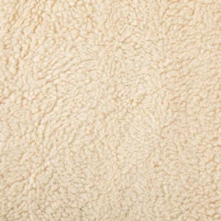 Teddy Fleece Baumwoll Krimmer Plüschstoff einfarbig beige 1,6m Breite