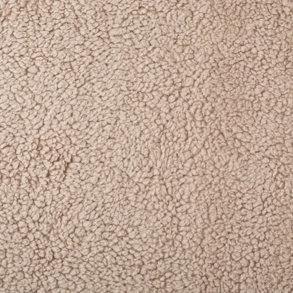 Teddy Fleece Baumwoll Krimmer Plüschstoff einfarbig taupe 1,6m Breite