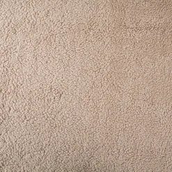 Teddy Fleece Baumwoll Krimmer Plüschstoff einfarbig taupe 1,6m Breite