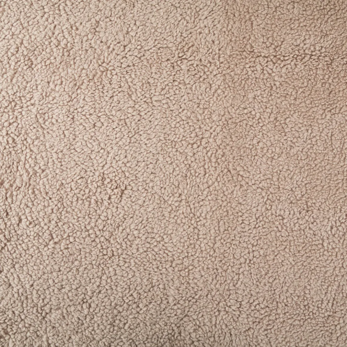 Teddy Fleece Baumwoll Krimmer Plüschstoff einfarbig taupe 1,6m Breite