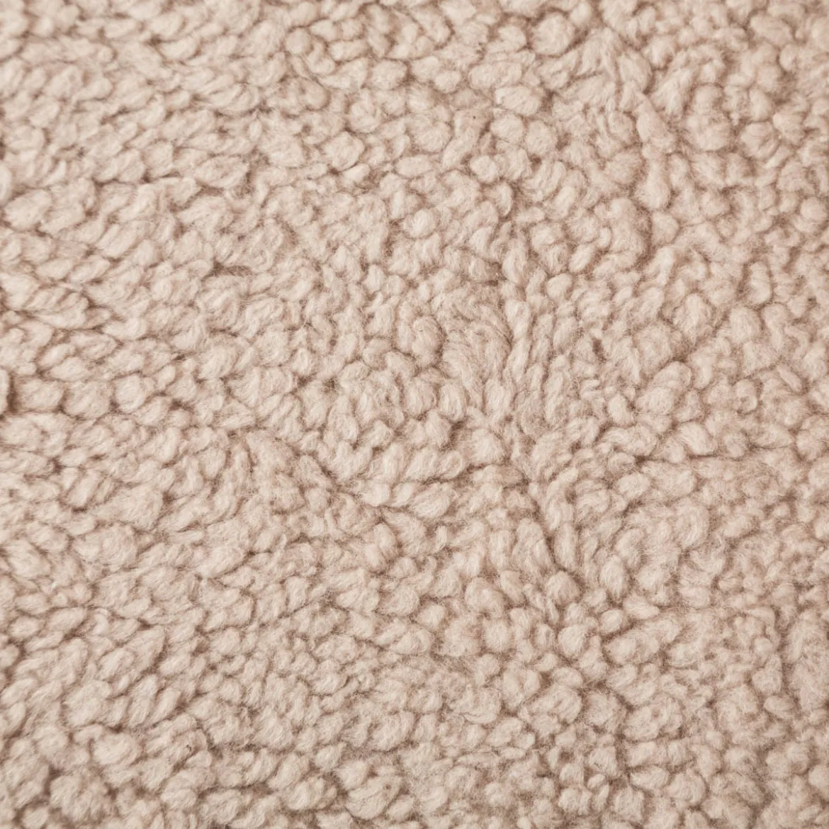 Teddy Fleece Baumwoll Krimmer Plüschstoff einfarbig taupe 1,6m Breite