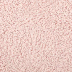 Teddy Fleece Baumwoll Krimmer Plüschstoff einfarbig hell rosa 1,6m Breite