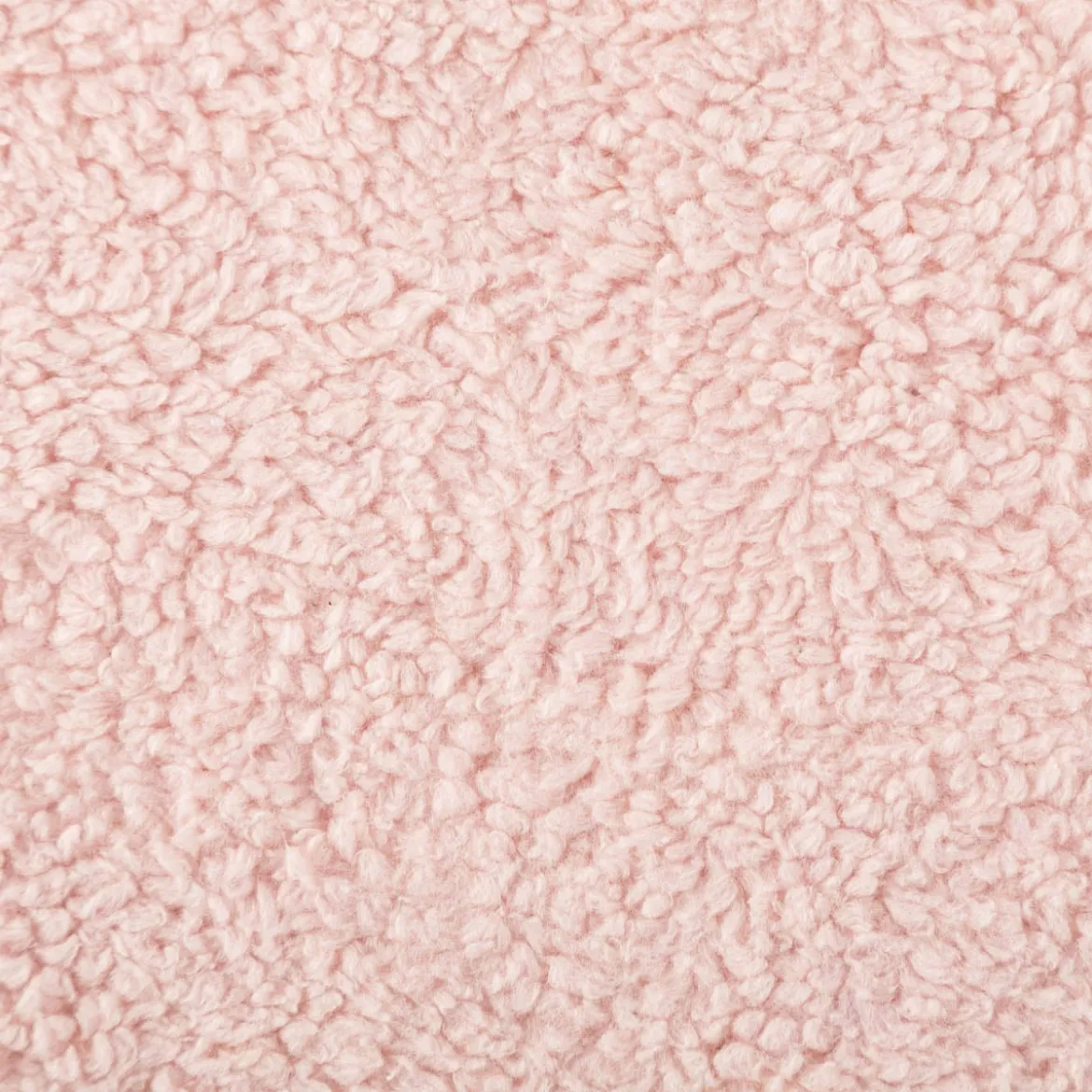 Teddy Fleece Baumwoll Krimmer Plüschstoff einfarbig hell rosa 1,6m Breite