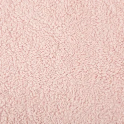 Teddy Fleece Baumwoll Krimmer Plüschstoff einfarbig hell rosa 1,6m Breite