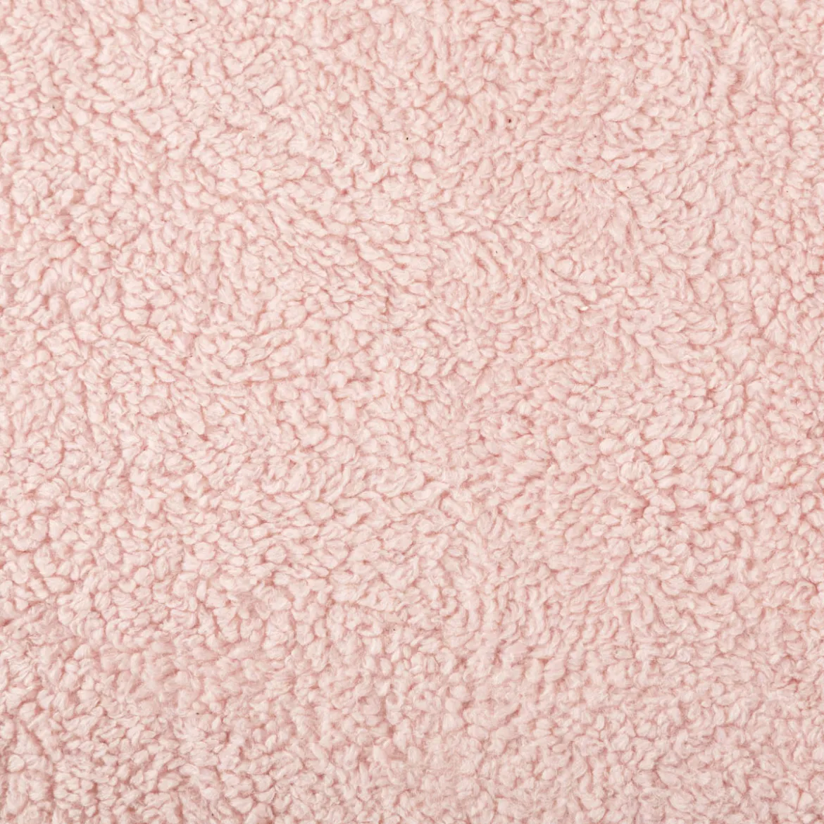 Teddy Fleece Baumwoll Krimmer Plüschstoff einfarbig hell rosa 1,6m Breite