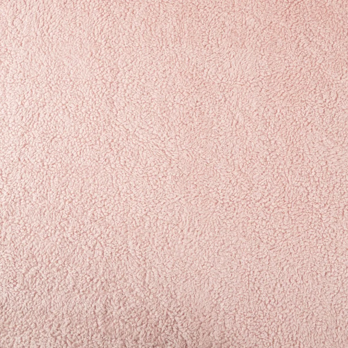 Teddy Fleece Baumwoll Krimmer Plüschstoff einfarbig hell rosa 1,6m Breite