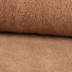 Teddy Fleece Baumwoll Krimmer Plüschstoff einfarbig braun 1,6m Breite
