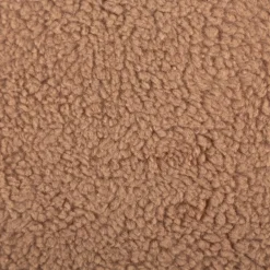 Teddy Fleece Baumwoll Krimmer Plüschstoff einfarbig braun 1,6m Breite