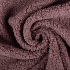 Teddy Fleece Baumwoll Krimmer Plüschstoff einfarbig lila 1,6m Breite