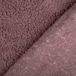 Teddy Fleece Baumwoll Krimmer Plüschstoff einfarbig lila 1,6m Breite