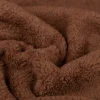 Teddy Fleece Baumwoll Krimmer Plüschstoff einfarbig braun 1,6m Breite