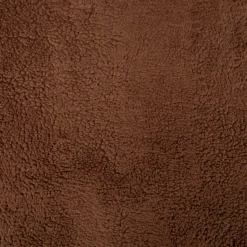 Teddy Fleece Baumwoll Krimmer Plüschstoff einfarbig braun 1,6m Breite
