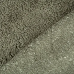 Teddy Fleece Baumwoll Krimmer Plüschstoff einfarbig dunkelgrün 1,6m Breite