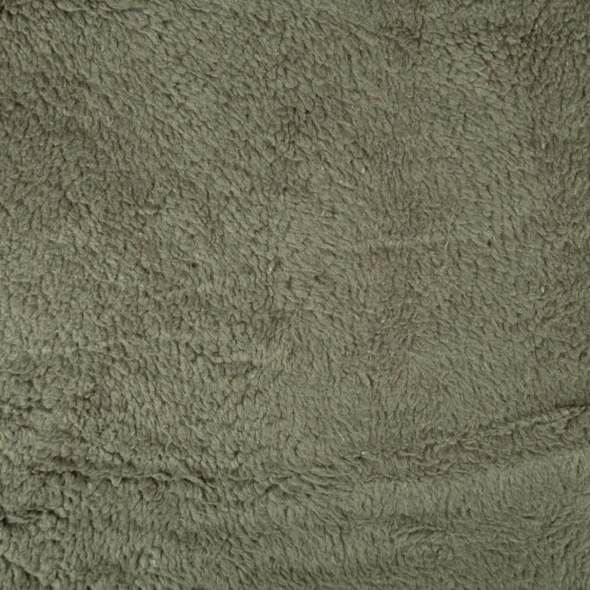 Teddy Fleece Baumwoll Krimmer Plüschstoff einfarbig dunkelgrün 1,6m Breite