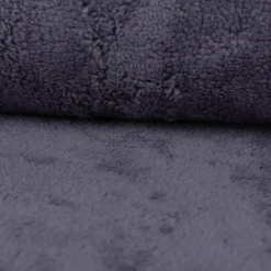 Teddy Fleece Baumwoll Krimmer Plüschstoff einfarbig jeansblau 1,6m Breite