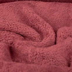 Teddy Fleece Baumwoll Krimmer Plüschstoff einfarbig blush-rot 1,6m Breite