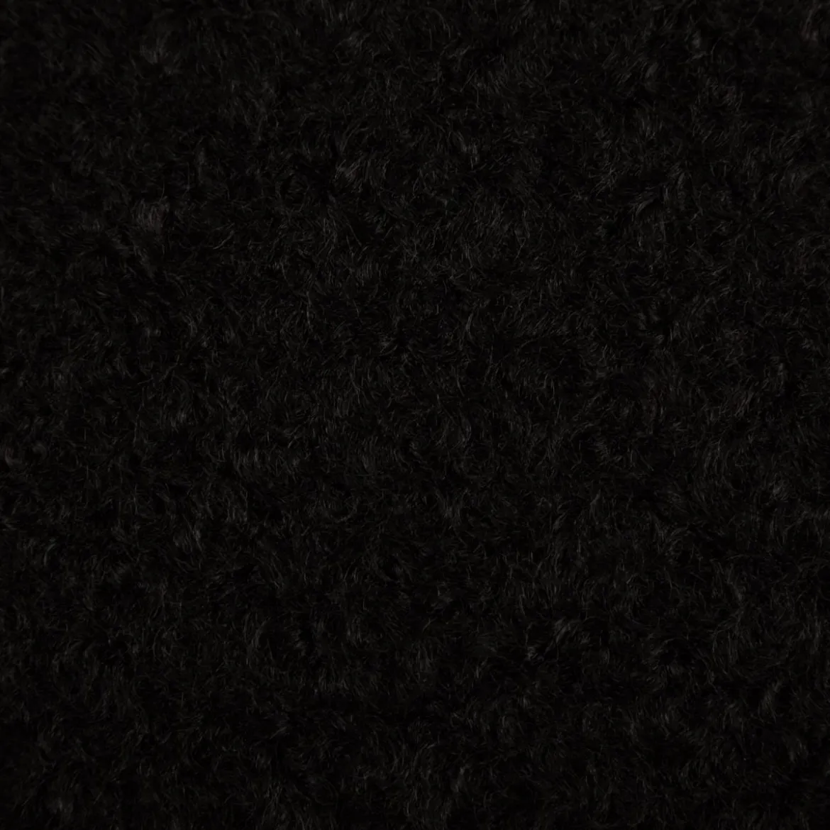 Teddystoff Bouclé uni schwarz 150 cm Breite