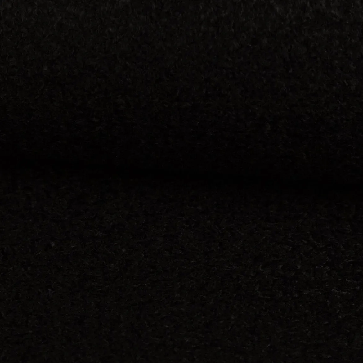 Teddystoff Bouclé uni schwarz 150 cm Breite