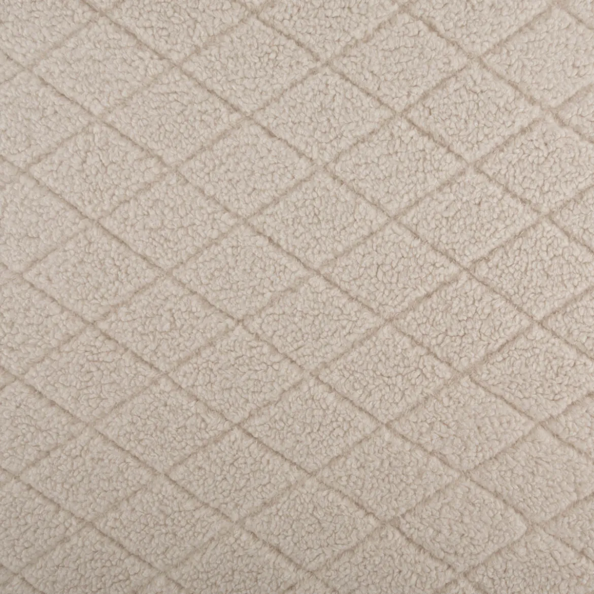 Teddystoff Diamond Rauten helles Beige 158cm Breite