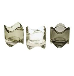 Teelicht grau oder transparent 5,7x6,2cm von Werner Voß