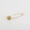 Teezange Teesieb aus Metall goldfarbig 17x4,5cm