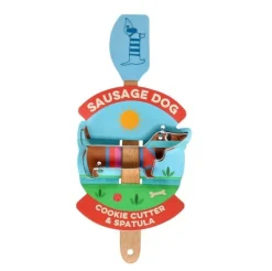 Teigschaber & Ausstechform Sausage Dog – Backset für Dackel-Fans