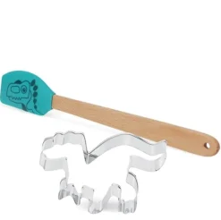Teigschaber & Ausstechform Dinosaurier – Backset für Dino-Fans