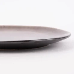 Teller reactive glaze reaktive Glasur braun 22cm