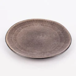 Teller reactive glaze reaktive Glasur braun 22cm