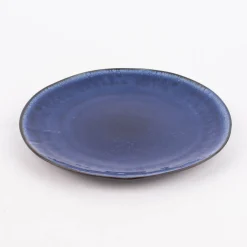 Teller reactive glaze reaktive Glasur dunkelblau 27cm