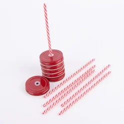 Temerity Jones DIY Trinkglas Set für 6 Gläser rot weiß