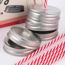 Temerity Jones DIY Trinkglas Set für 6 Gläser rot silberfarben