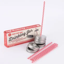Temerity Jones DIY Trinkglas Set für 6 Gläser rot silberfarben