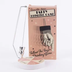 Temerity Jones Party Trinkspiel Follow the Finger rosa weiß 22x9,5cm