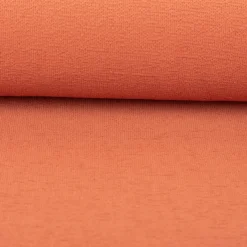 Terry Krepp Jersey Stoff Baumwolle uni terracotta 145cm elastisch & hautfreundlich
