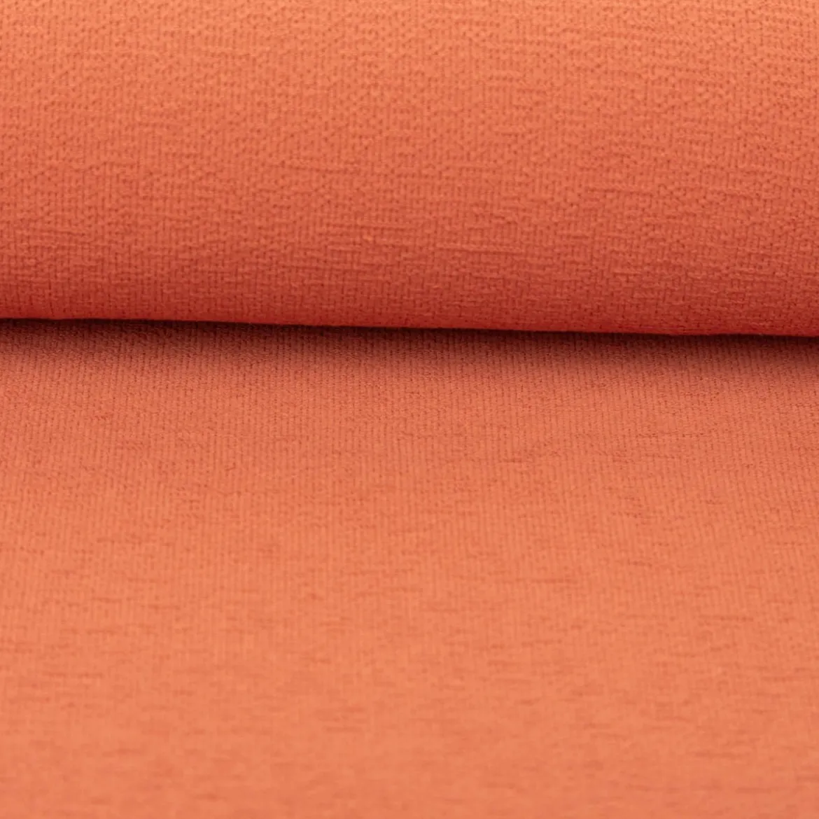 Terry Krepp Jersey Stoff Baumwolle uni terracotta 145cm elastisch & hautfreundlich