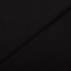 Terry Krepp Jersey Stoff Baumwolle uni schwarz 145cm elastisch & hautfreundlich